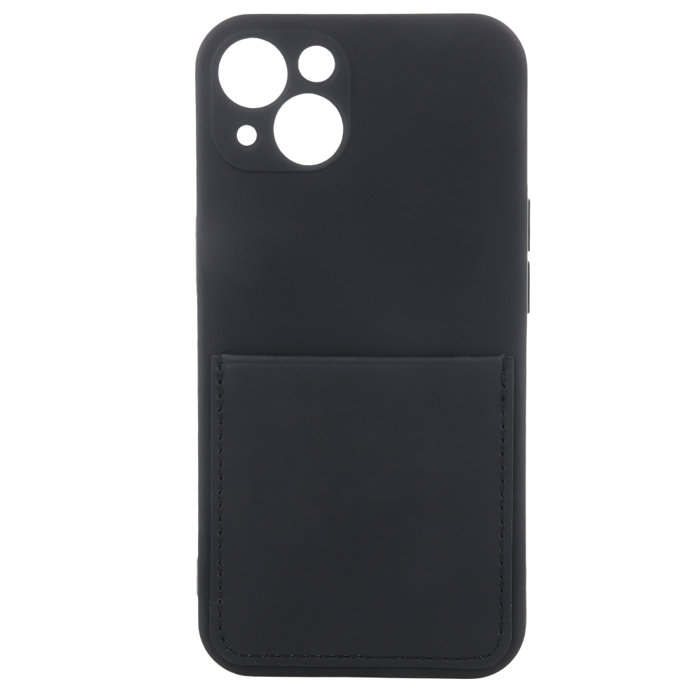 Pokrowiec etui silikonowe Card Cover czarne APPLE iPhone SE 2022 / 4