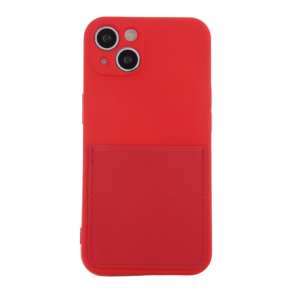 Pokrowiec etui silikonowe Card Cover czerwone APPLE iPhone 14 / 2