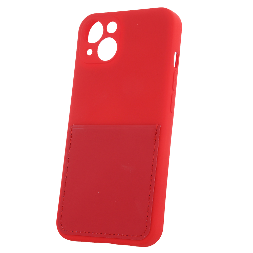 Pokrowiec etui silikonowe Card Cover czerwone APPLE iPhone 14 / 3