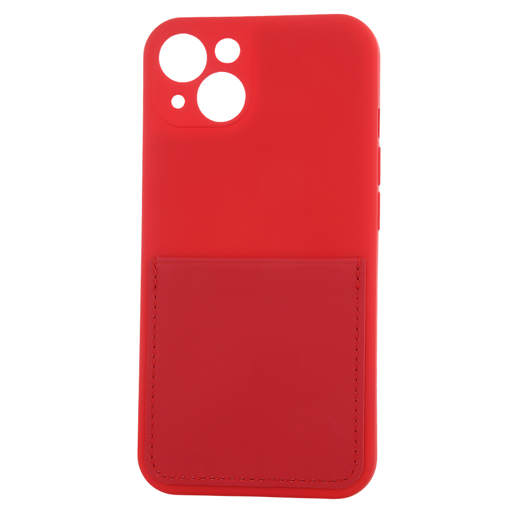 Pokrowiec etui silikonowe Card Cover czerwone APPLE iPhone 7 / 4