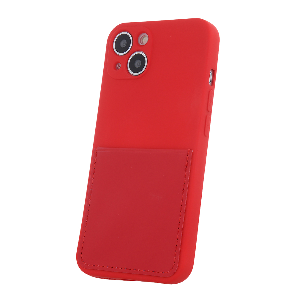Pokrowiec etui silikonowe Card Cover czerwone APPLE iPhone SE 2020