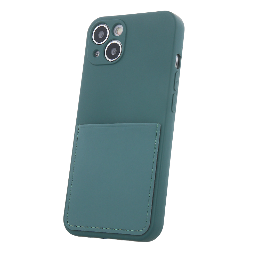 Pokrowiec etui silikonowe Card Cover zielone APPLE iPhone SE 2020