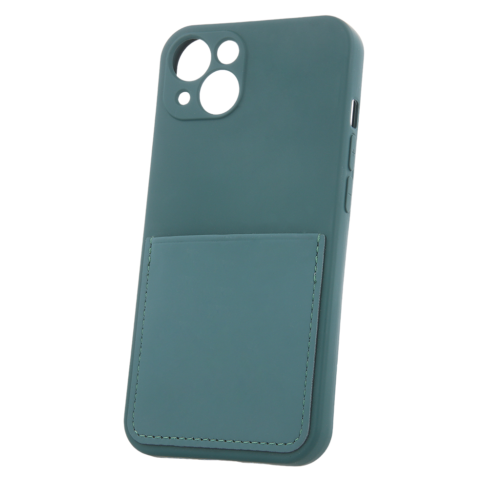 Pokrowiec etui silikonowe Card Cover zielone APPLE iPhone XS / 3