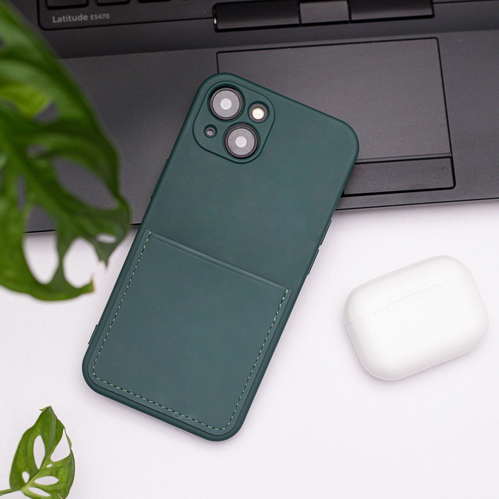 Pokrowiec etui silikonowe Card Cover zielone Xiaomi Redmi Note 9S / 10