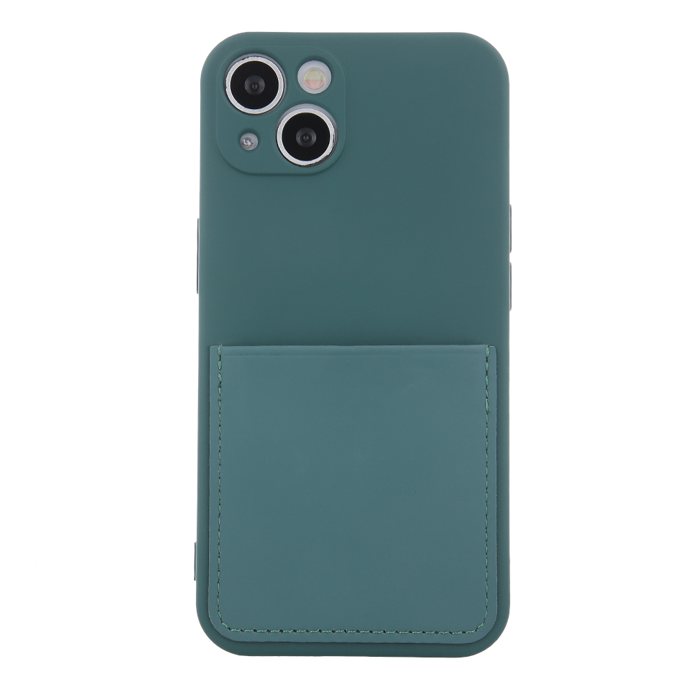 Pokrowiec etui silikonowe Card Cover zielone Xiaomi Redmi Note 9S / 2