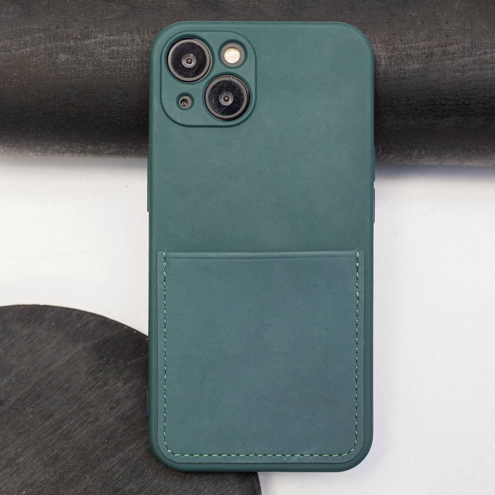 Pokrowiec etui silikonowe Card Cover zielone Xiaomi Redmi Note 9S / 6