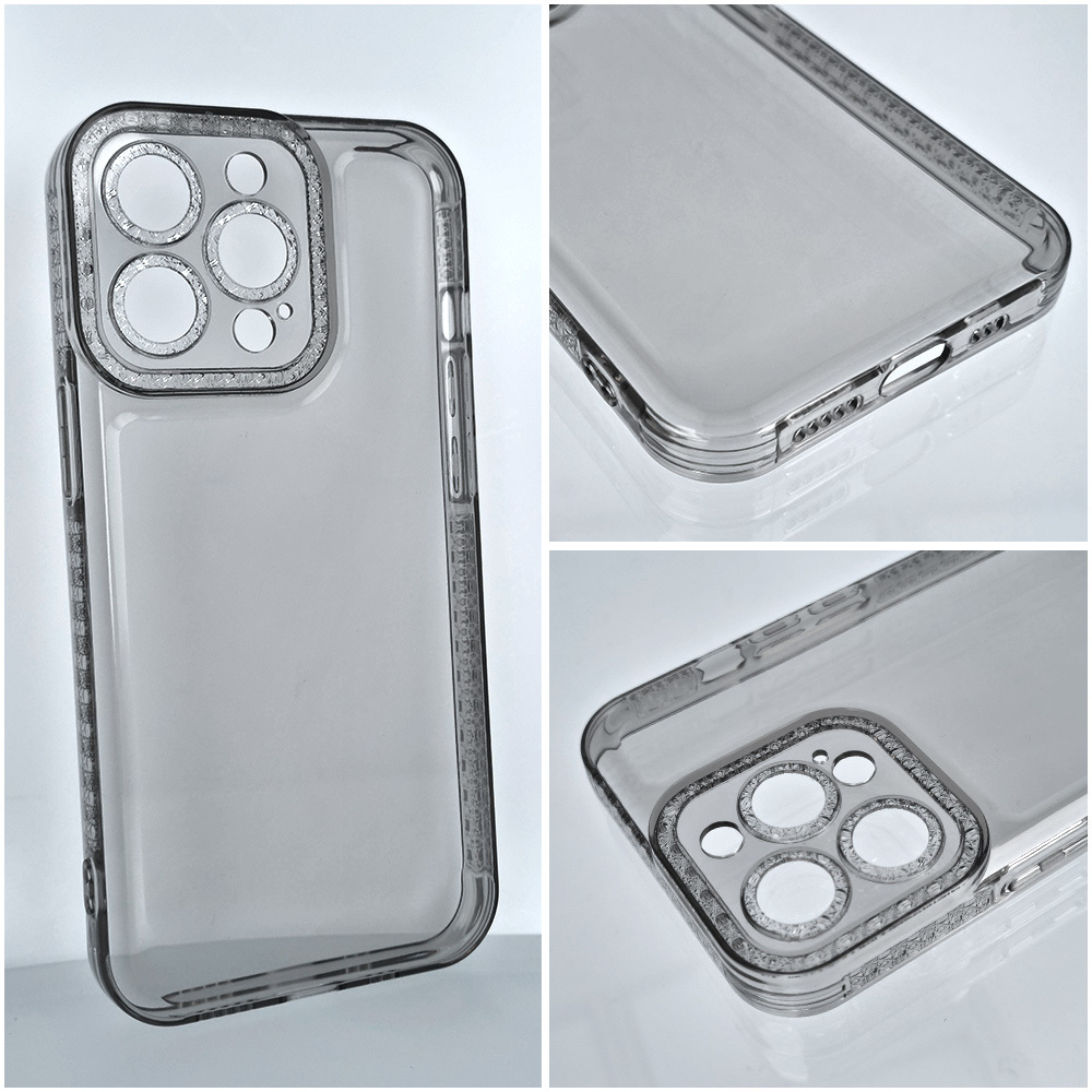 Pokrowiec etui silikonowe Crystal Diamond Case czarne Xiaomi Redmi Note 11 / 6