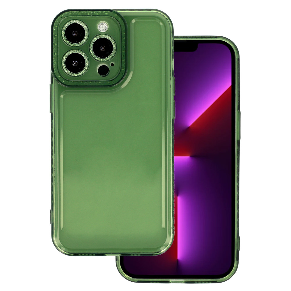 Pokrowiec etui silikonowe Crystal Diamond Case zielone APPLE iPhone SE 2020
