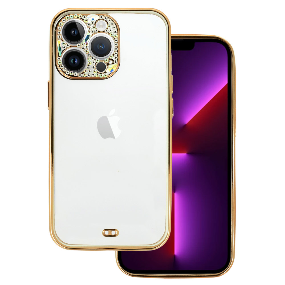 Pokrowiec etui silikonowe Diamond Lens Case biae APPLE iPhone 13 Pro