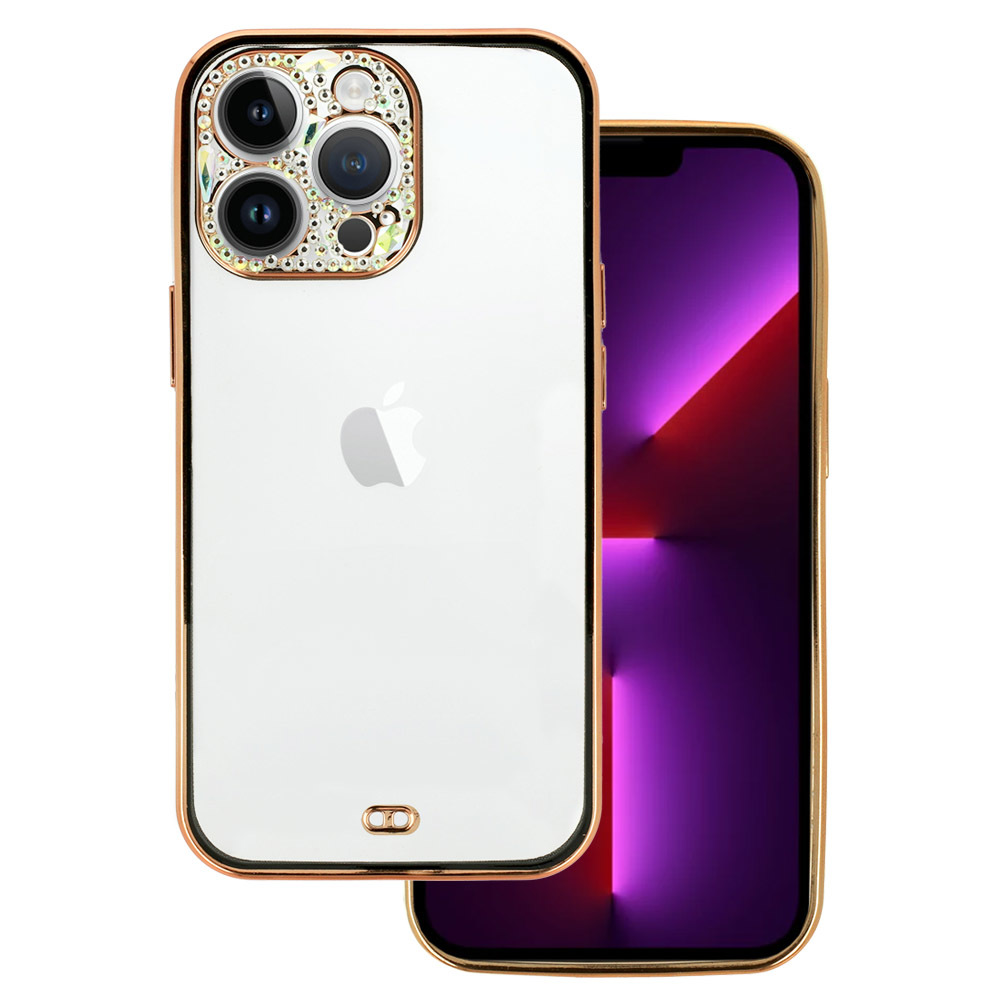 Pokrowiec etui silikonowe Diamond Lens Case czarne APPLE iPhone 14 Pro