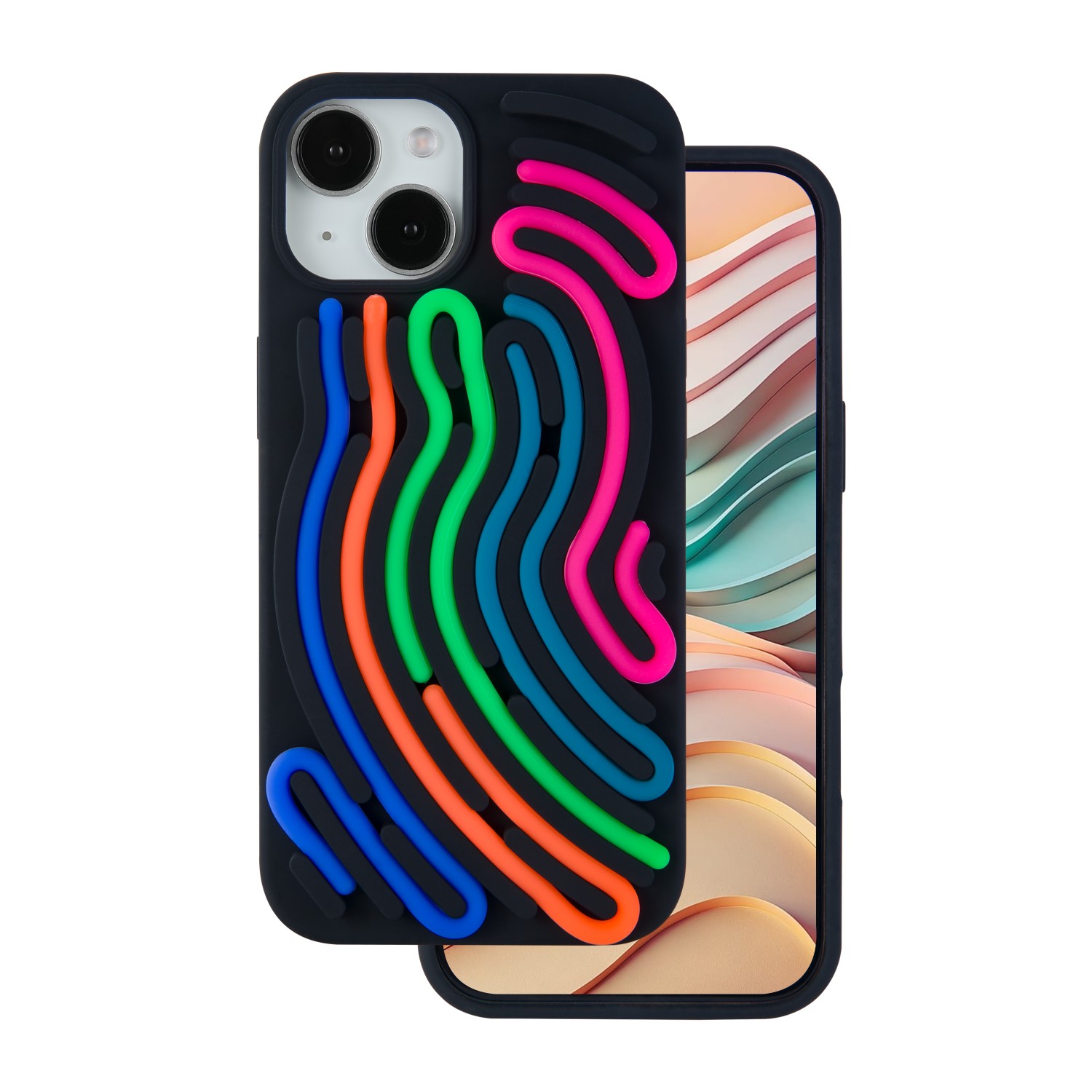 Pokrowiec Etui silikonowe DIY Snake czarne APPLE iPhone 11