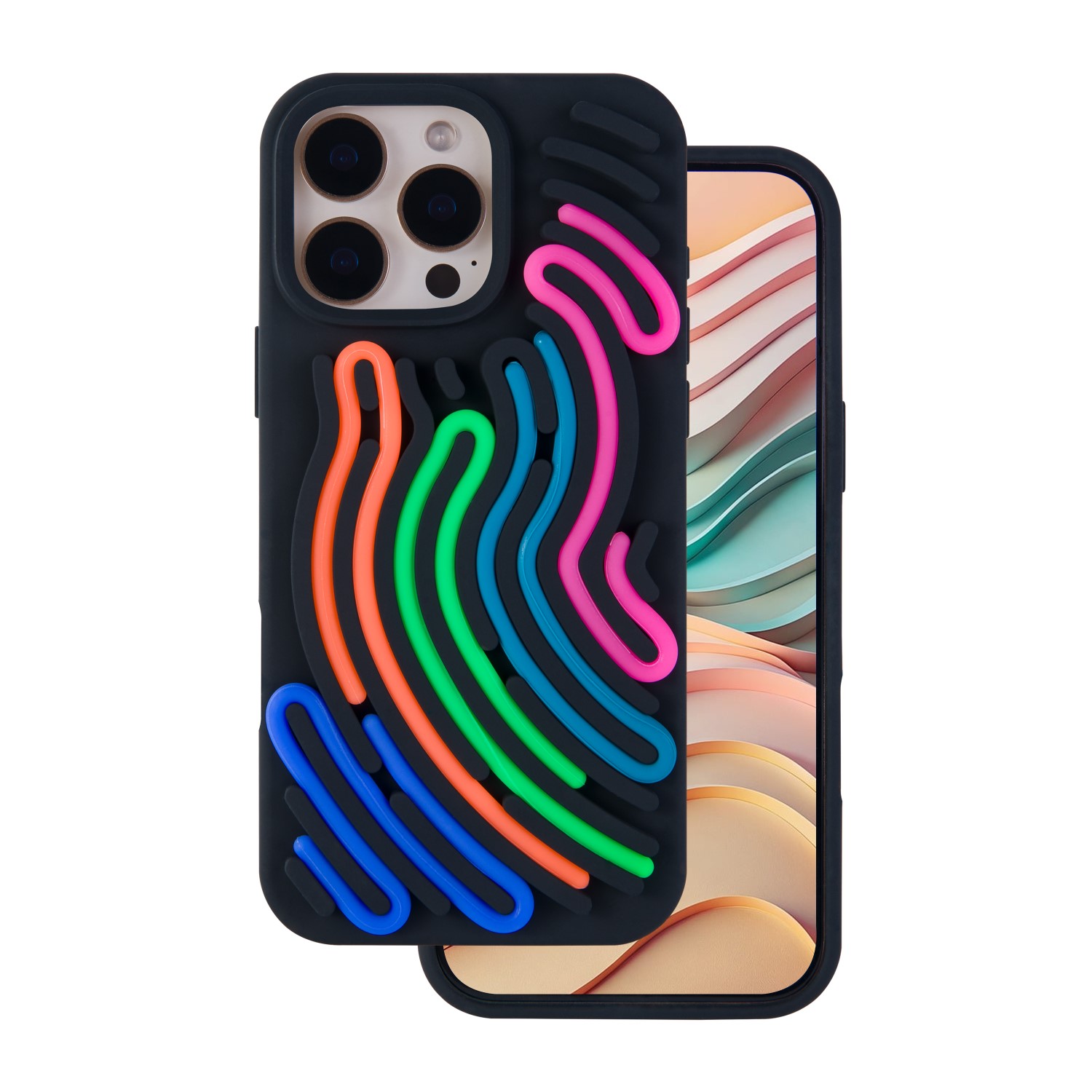 Pokrowiec Etui silikonowe DIY Snake czarne APPLE iPhone 16 Pro Max Pokrowiec Etui silikonowe DIY Snake czarne APPLE iPhone 16 Pro Max