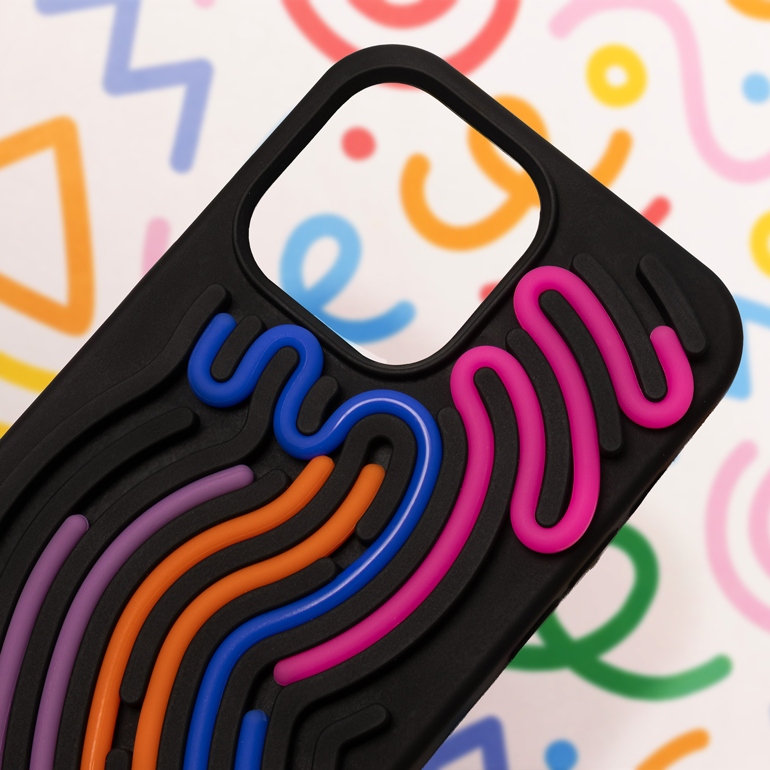 Pokrowiec Etui silikonowe DIY Snake czarne APPLE iPhone 17 Pro / 5