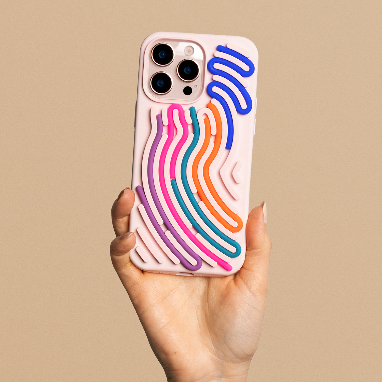 Pokrowiec Etui silikonowe DIY Snake różowe APPLE iPhone 15 / 2 Pokrowiec Etui silikonowe DIY Snake różowe APPLE iPhone 15 / 2