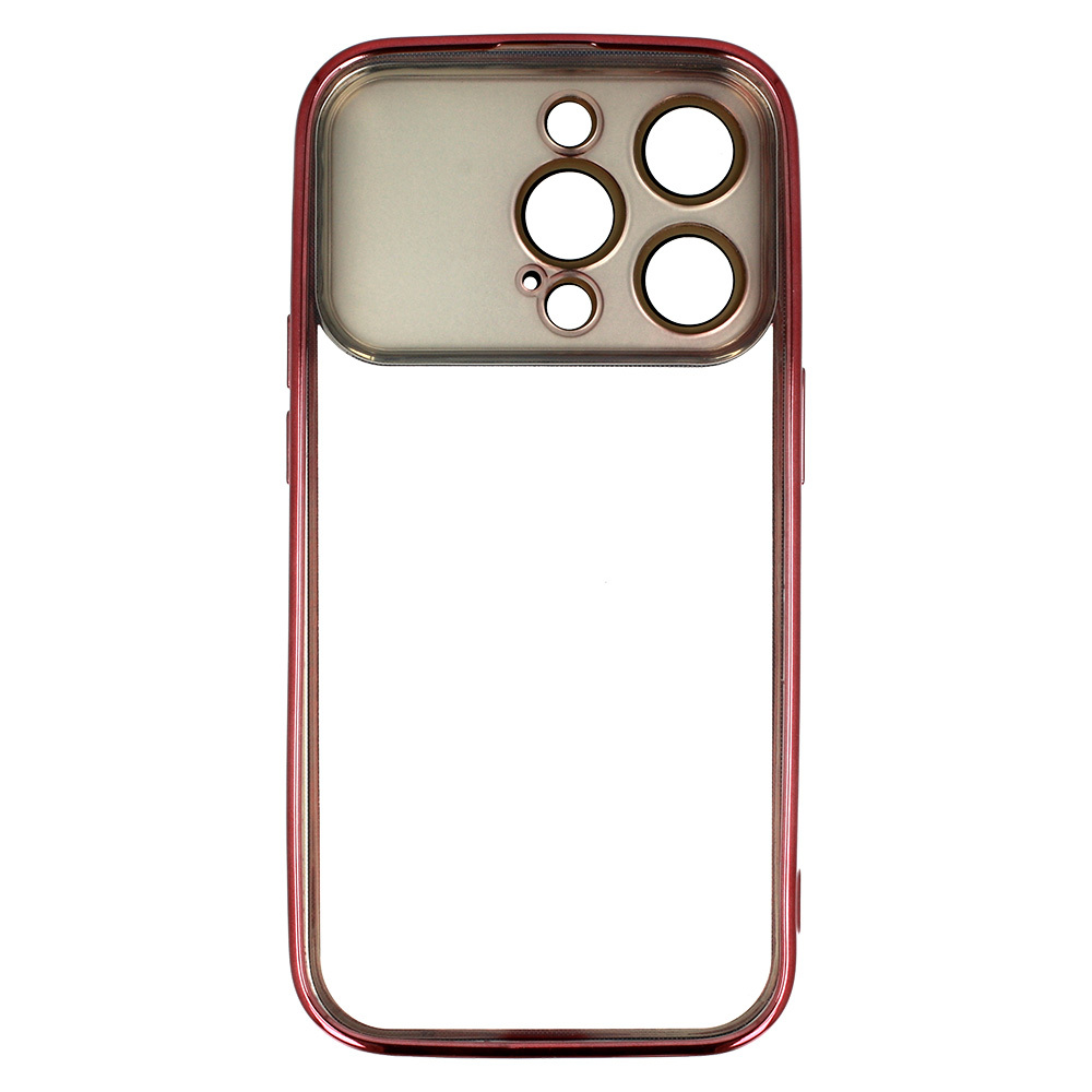 Pokrowiec etui silikonowe Electro Lens Case bordowe Xiaomi Redmi 12 / 4