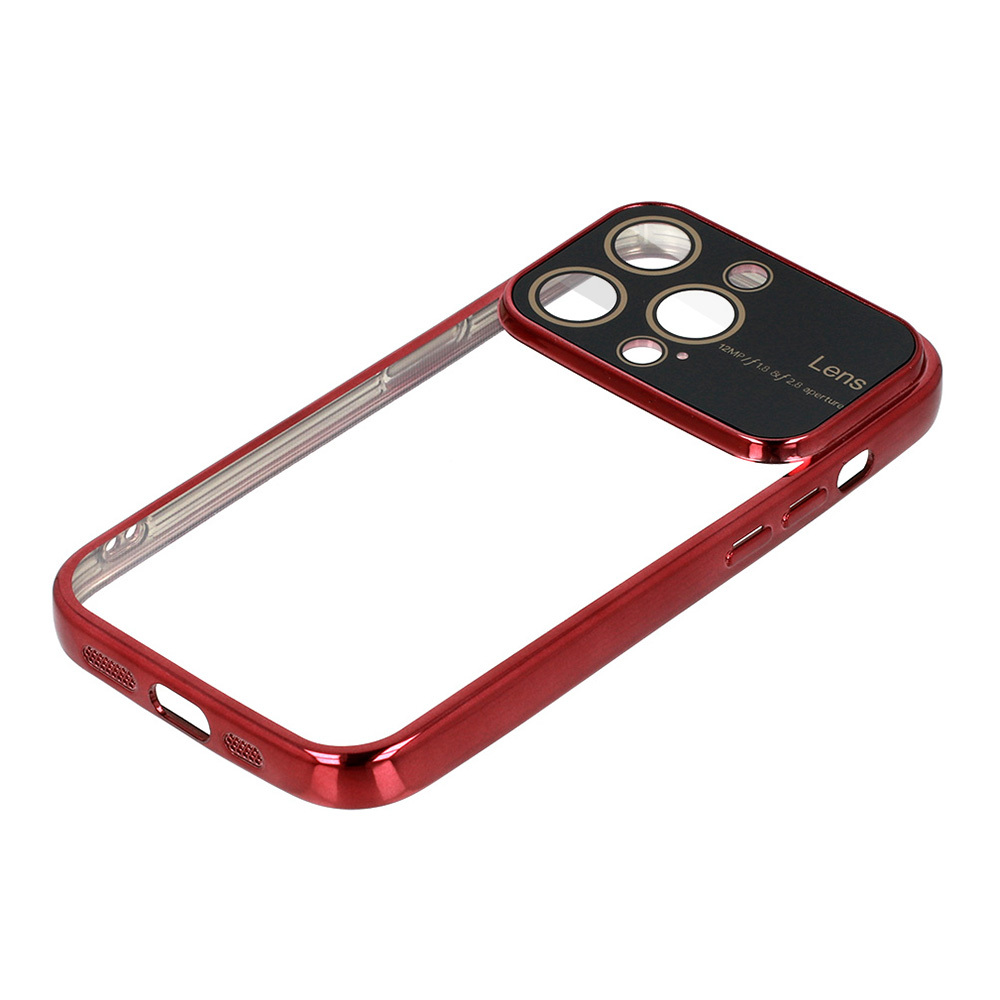 Pokrowiec etui silikonowe Electro Lens Case bordowe Xiaomi Redmi 12 / 6