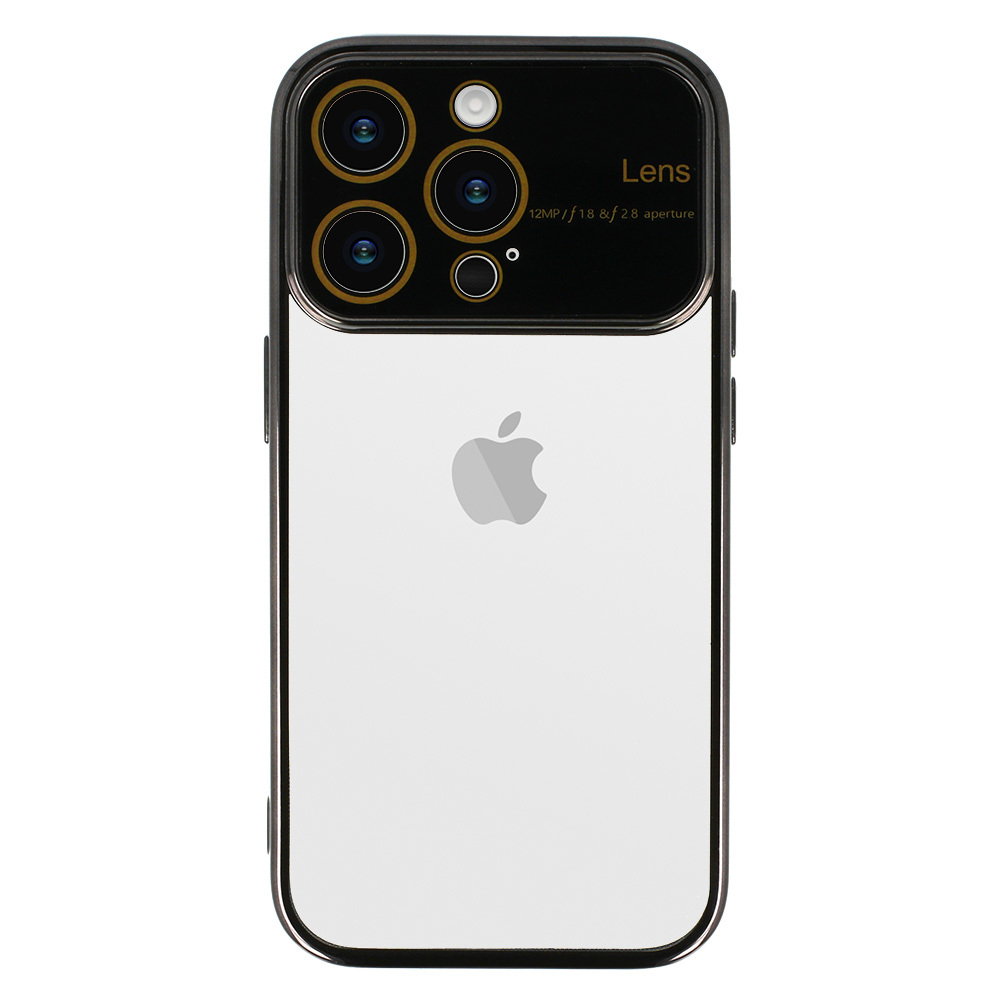 Pokrowiec etui silikonowe Electro Lens Case czarne APPLE iPhone X / 2