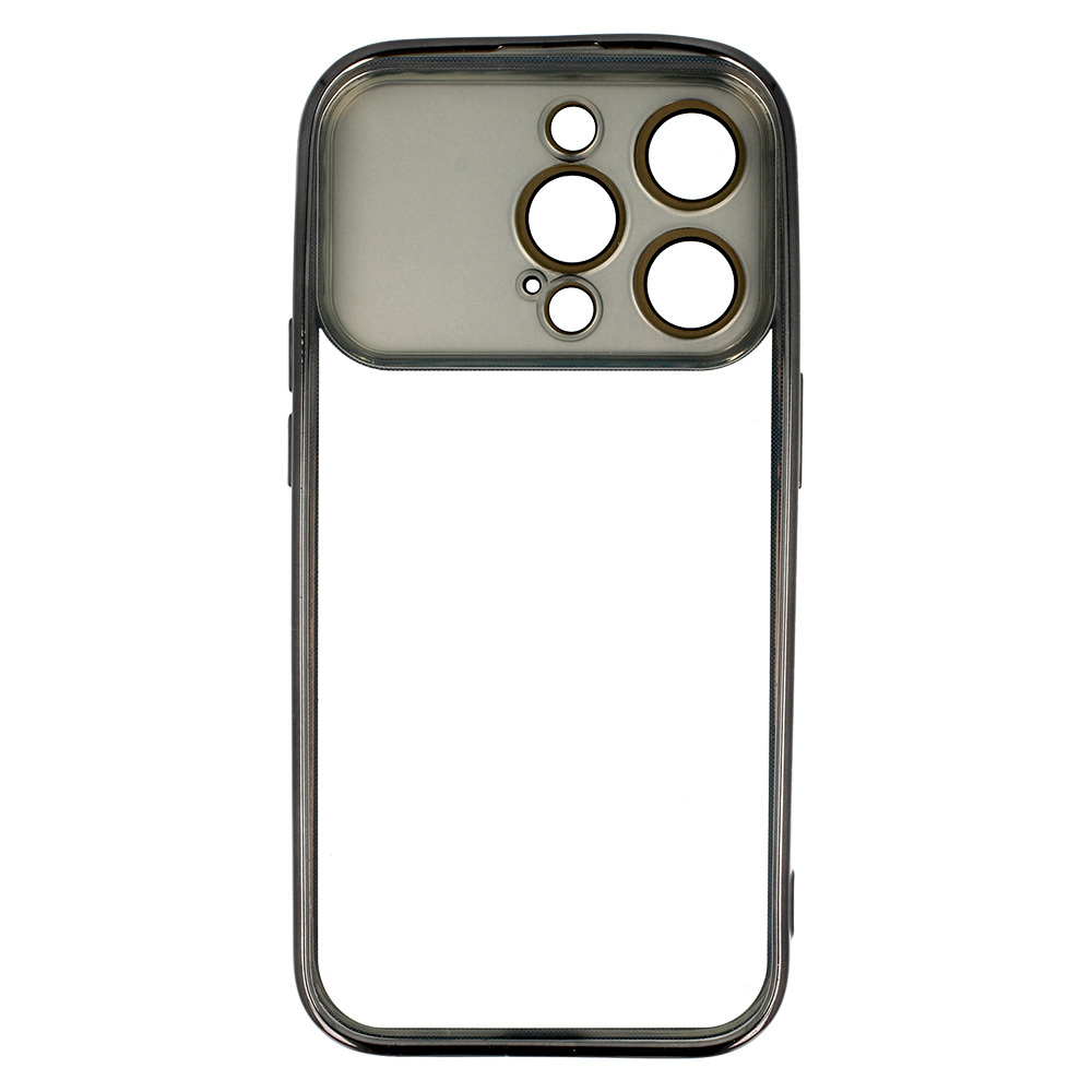 Pokrowiec etui silikonowe Electro Lens Case czarne APPLE iPhone X / 4