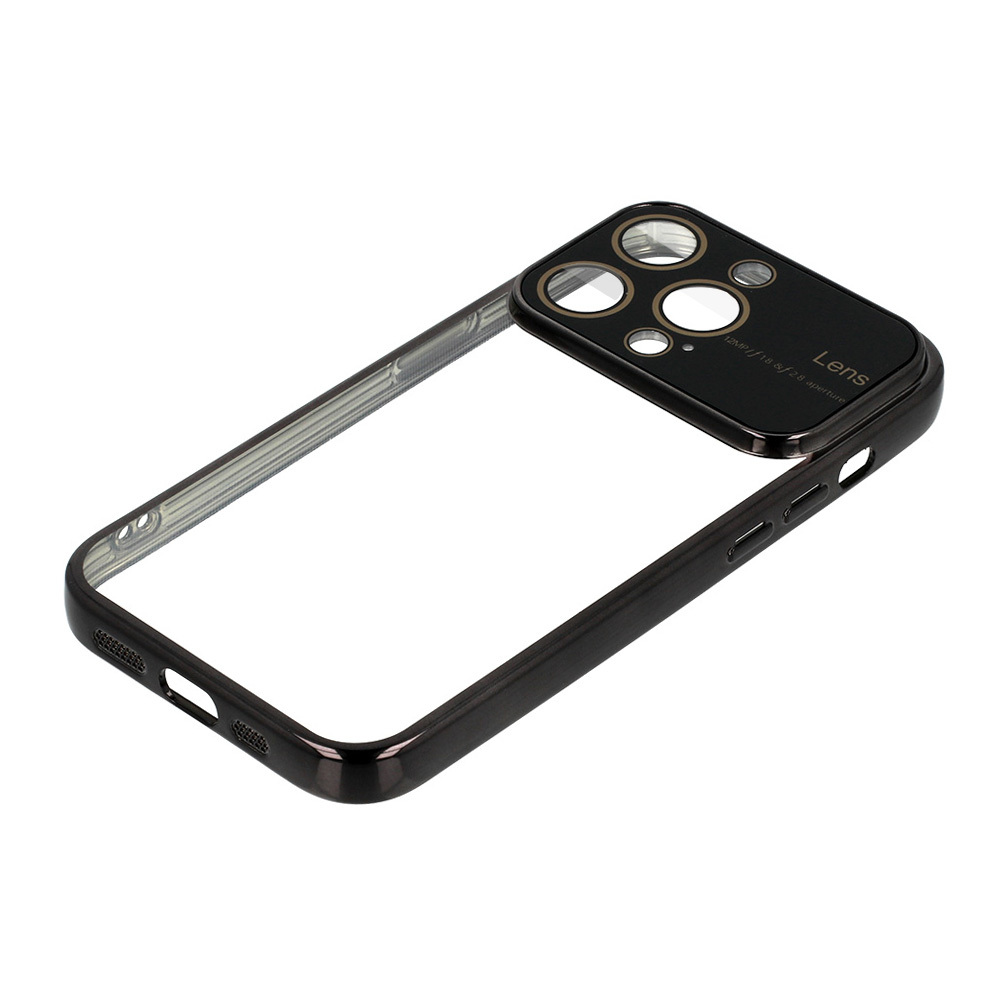 Pokrowiec etui silikonowe Electro Lens Case czarne APPLE iPhone X / 6