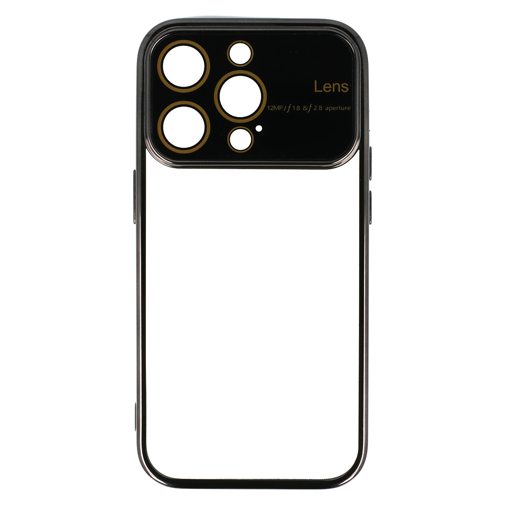 Pokrowiec etui silikonowe Electro Lens Case czarne APPLE iPhone XR / 5