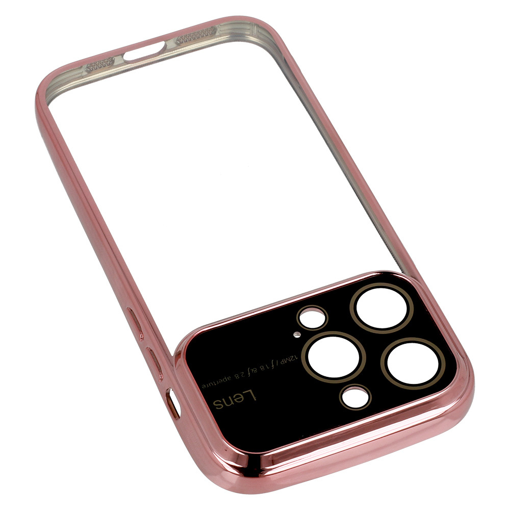 Pokrowiec etui silikonowe Electro Lens Case jasnorowe APPLE iPhone 11 / 8