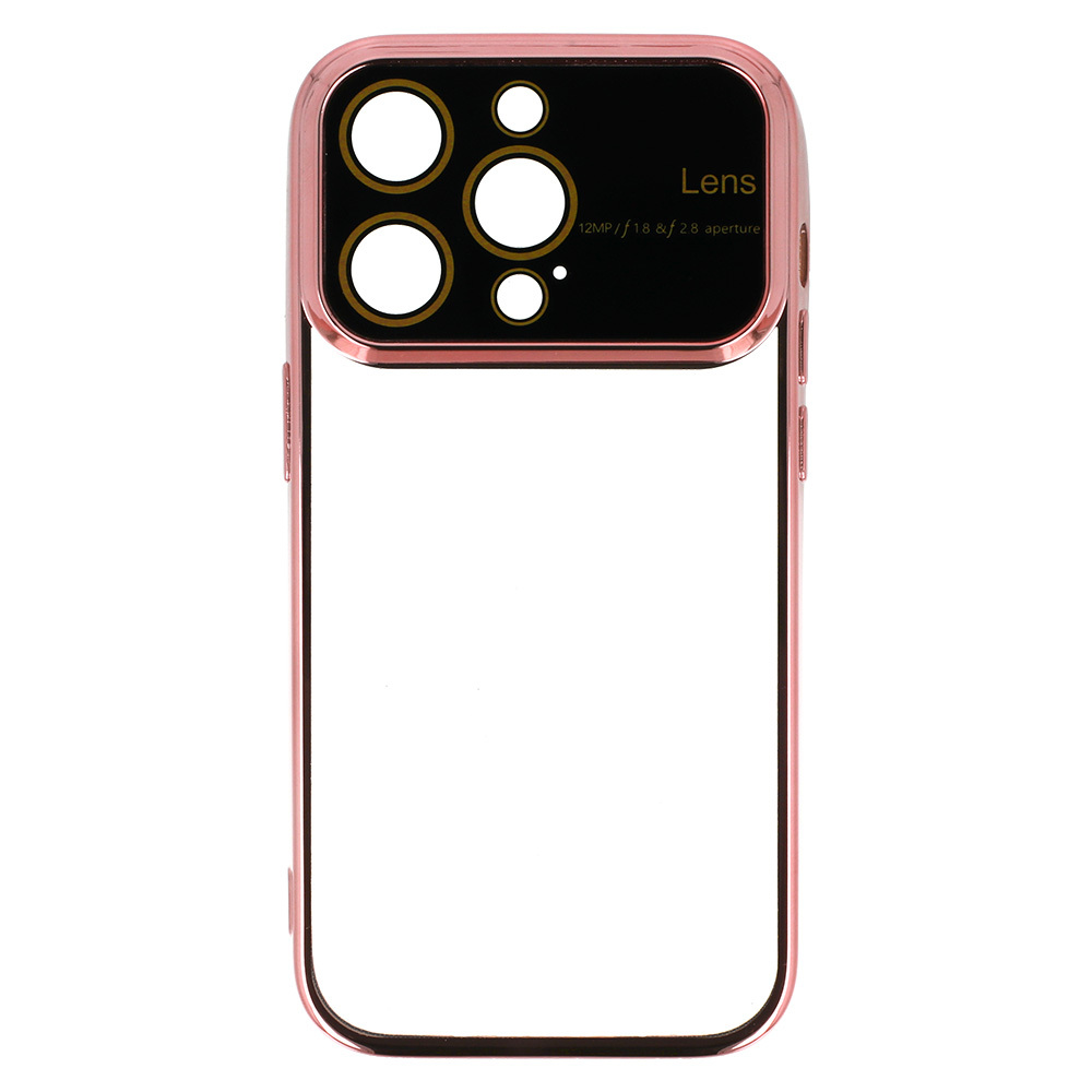 Pokrowiec etui silikonowe Electro Lens Case jasnorowe APPLE iPhone 12 / 5