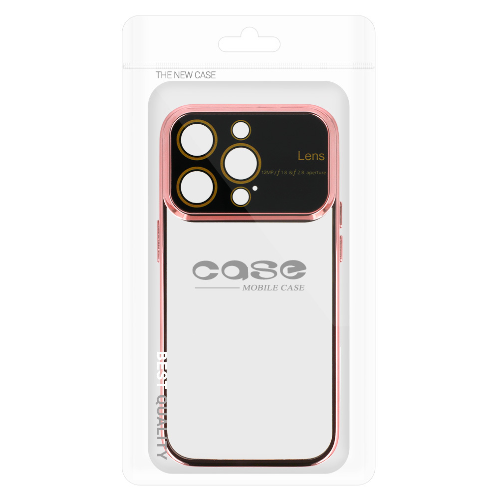 Pokrowiec etui silikonowe Electro Lens Case jasnorowe APPLE iPhone 12 Pro / 10