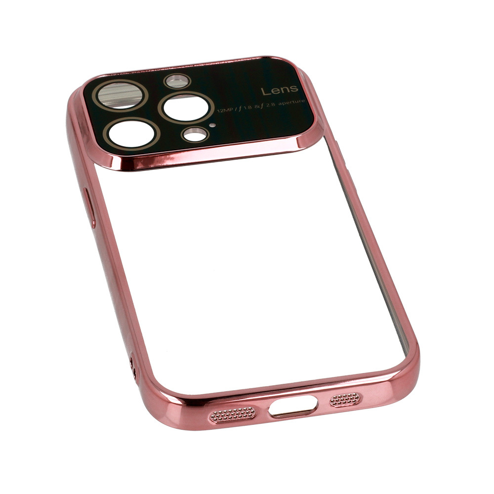 Pokrowiec etui silikonowe Electro Lens Case jasnorowe APPLE iPhone 12 Pro / 7