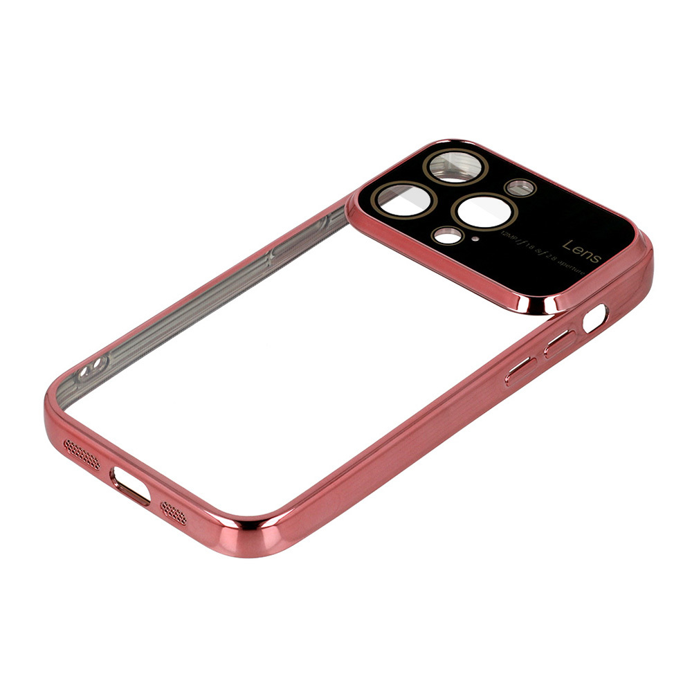 Pokrowiec etui silikonowe Electro Lens Case jasnorowe APPLE iPhone X / 6