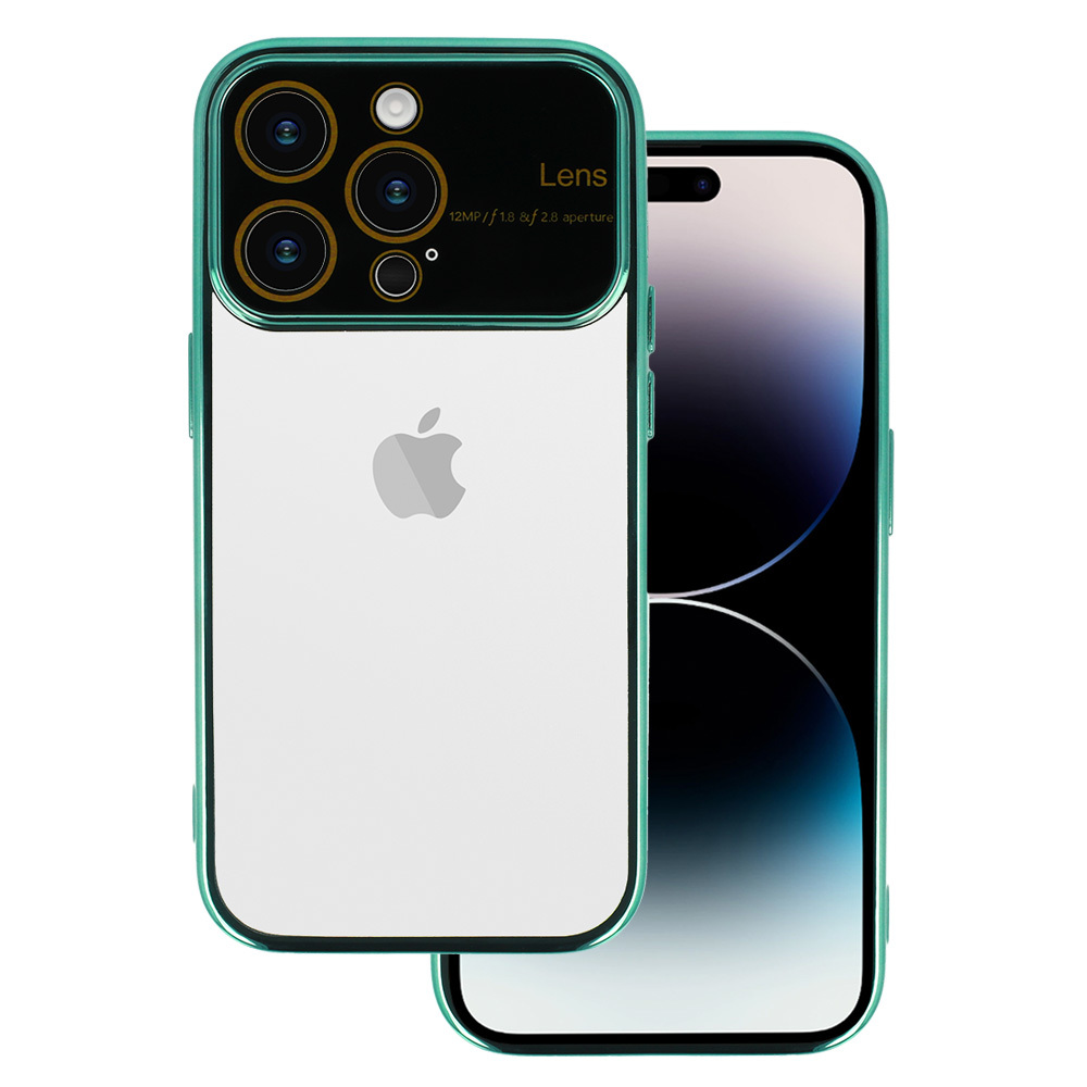 Pokrowiec etui silikonowe Electro Lens Case turkusowe APPLE iPhone 12