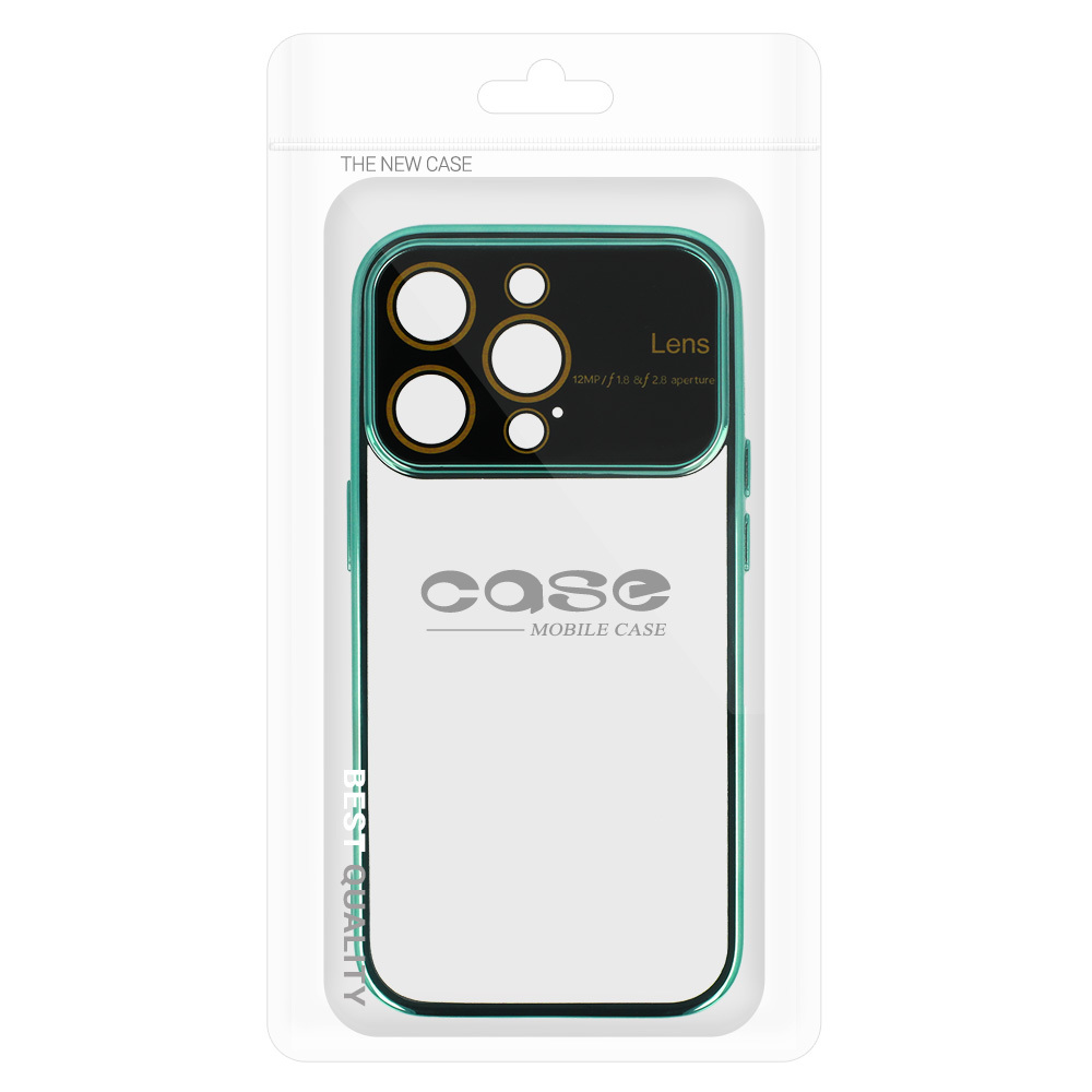 Pokrowiec etui silikonowe Electro Lens Case turkusowe APPLE iPhone 12 / 10