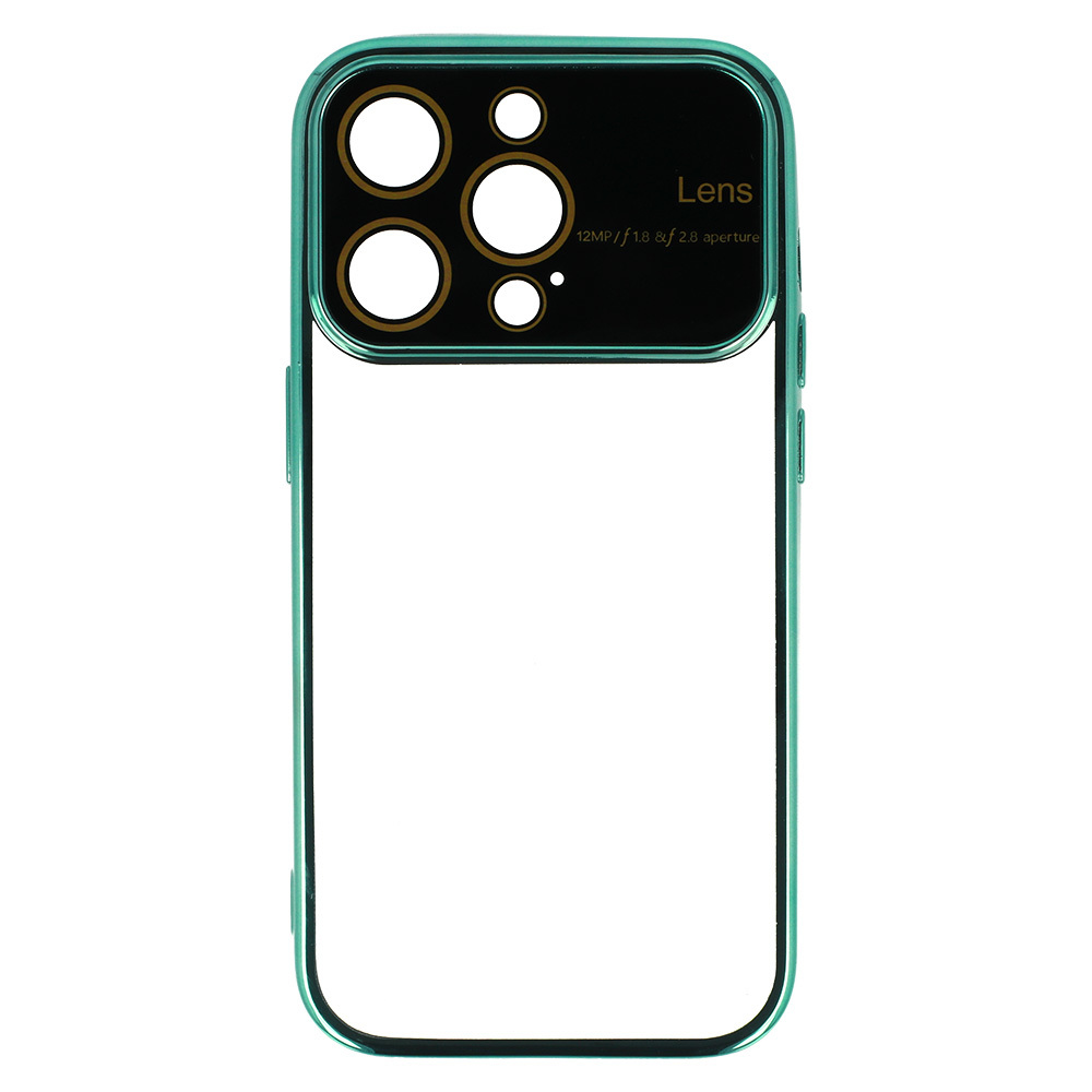 Pokrowiec etui silikonowe Electro Lens Case turkusowe APPLE iPhone 12 / 5