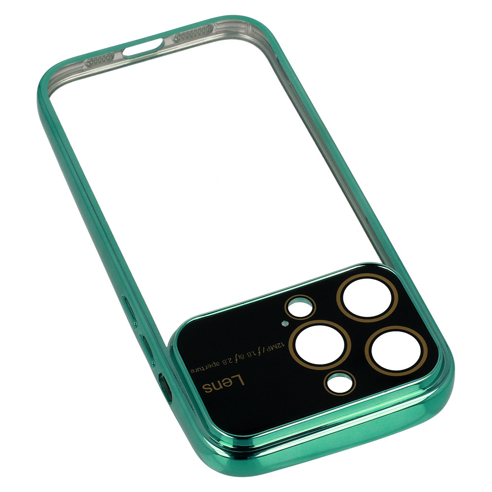 Pokrowiec etui silikonowe Electro Lens Case turkusowe APPLE iPhone 12 / 8