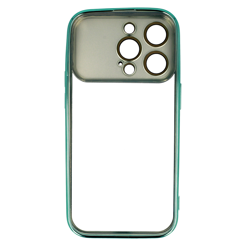 Pokrowiec etui silikonowe Electro Lens Case turkusowe APPLE iPhone 15 / 4