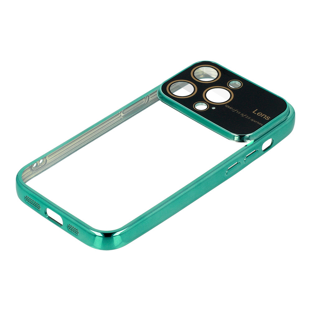 Pokrowiec etui silikonowe Electro Lens Case turkusowe APPLE iPhone X / 6