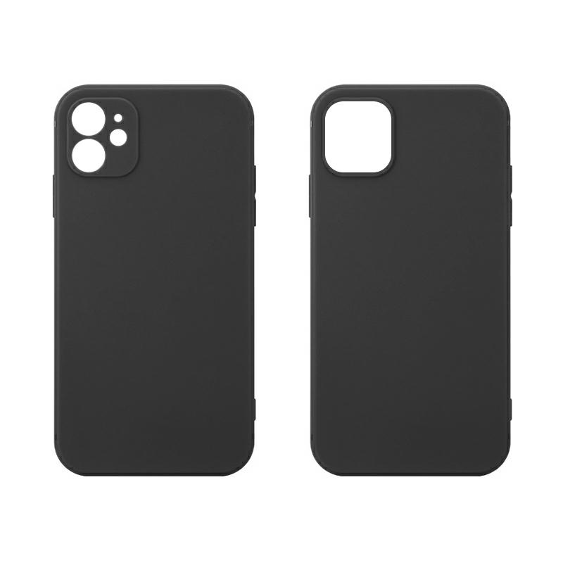 Pokrowiec etui silikonowe Fosca Case czarne APPLE iPhone 12 Mini / 2