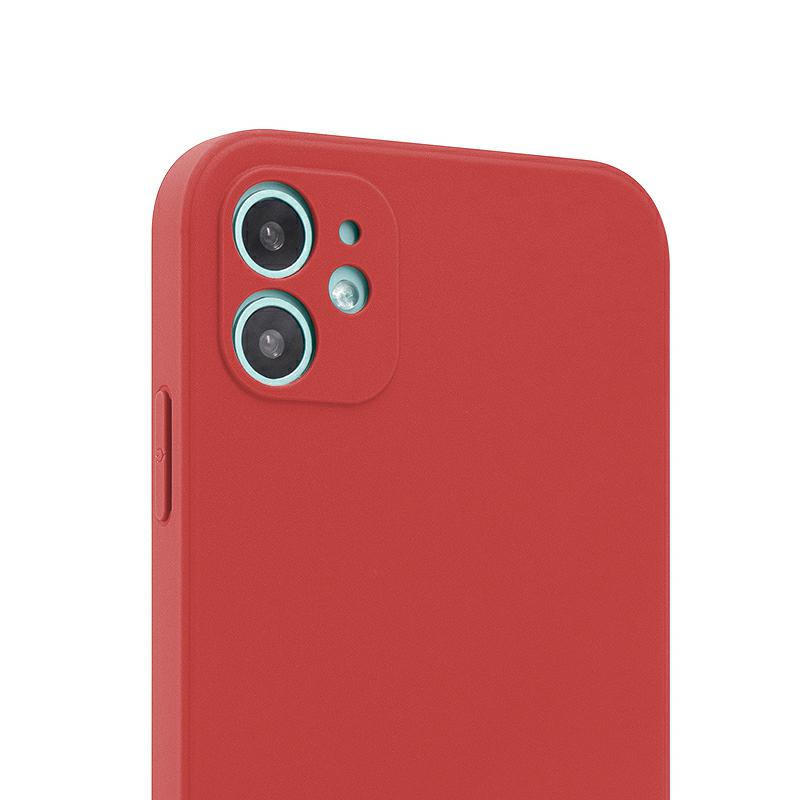 Pokrowiec etui silikonowe Fosca Case czerwone APPLE iPhone 12 / 3