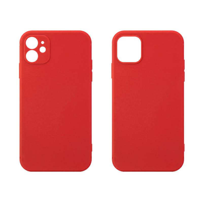 Pokrowiec etui silikonowe Fosca Case czerwone APPLE iPhone 13 mini / 2