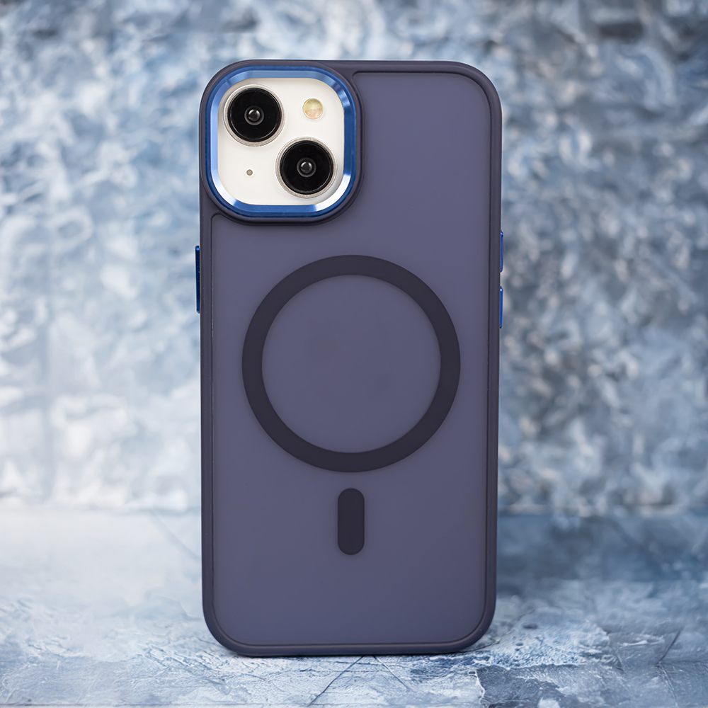 Pokrowiec etui silikonowe Frozen Mag granatowe APPLE iPhone 16 Pro Max / 7