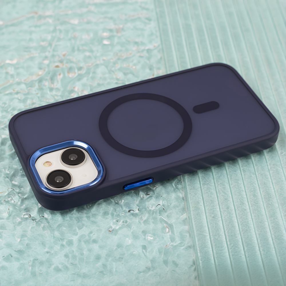 Pokrowiec etui silikonowe Frozen Mag granatowe APPLE iPhone 16 Pro Max / 8