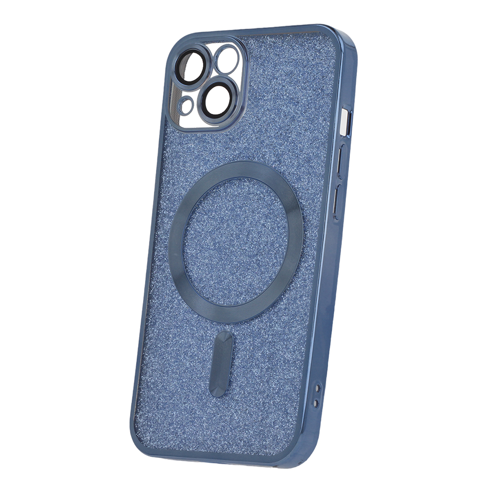 Pokrowiec etui silikonowe Glitter Chrome Mag niebieskie APPLE iPhone 15 Plus / 2
