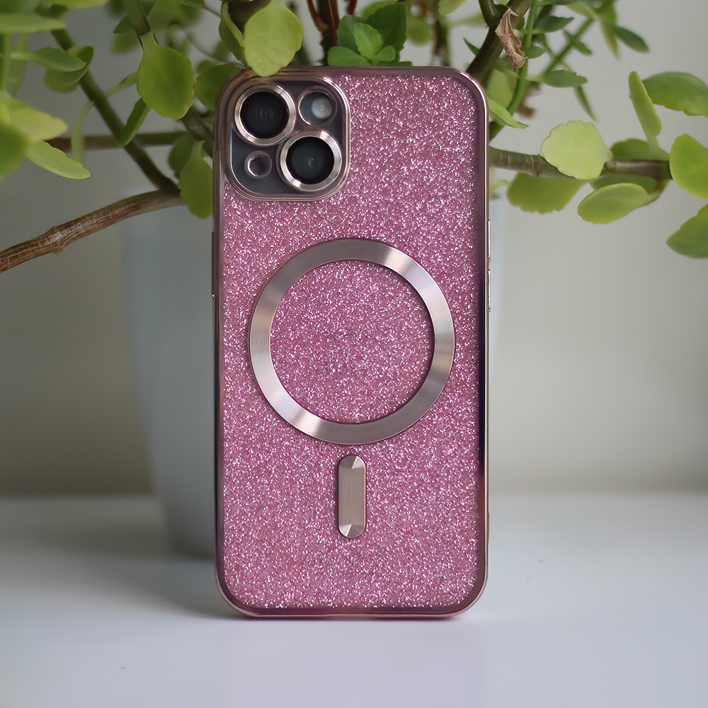 Pokrowiec etui silikonowe Glitter Chrome Mag rowe APPLE iPhone 13 / 8