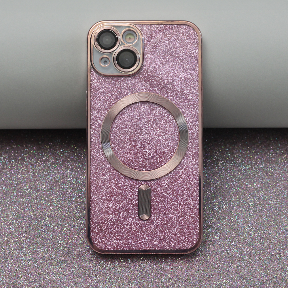 Pokrowiec etui silikonowe Glitter Chrome Mag rowe APPLE iPhone 15 Plus / 2