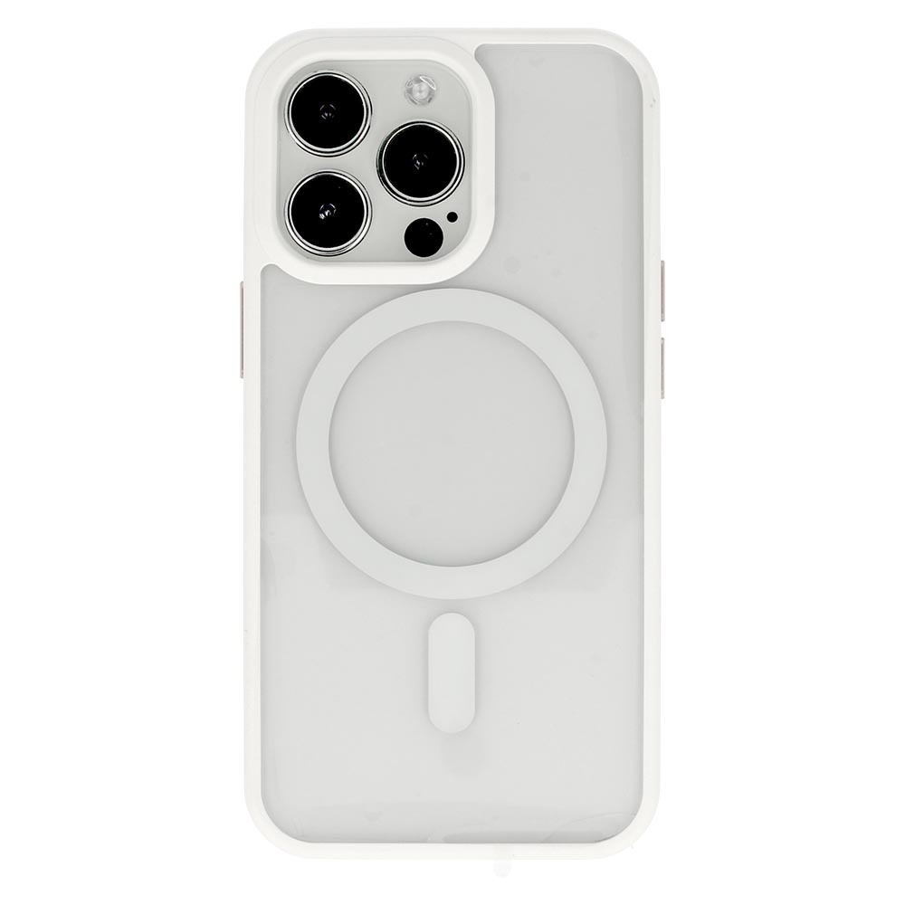 Pokrowiec etui silikonowe IDEAR Case Magsafe W18 biae APPLE iPhone 14 Plus / 3