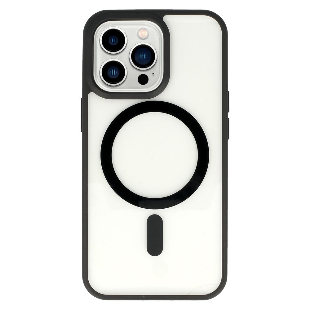 Pokrowiec etui silikonowe IDEAR Case Magsafe W18 czarne APPLE iPhone 14 Plus / 3