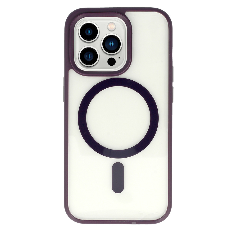 Pokrowiec etui silikonowe IDEAR Case Magsafe W18 fioletowe APPLE iPhone 14 / 3