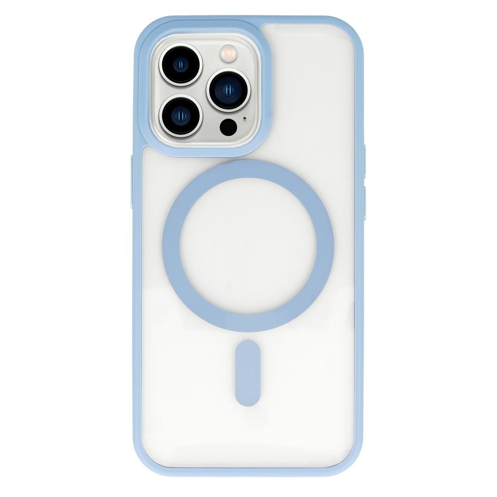 Pokrowiec etui silikonowe IDEAR Case Magsafe W18 niebieskie APPLE iPhone 14 Plus / 3