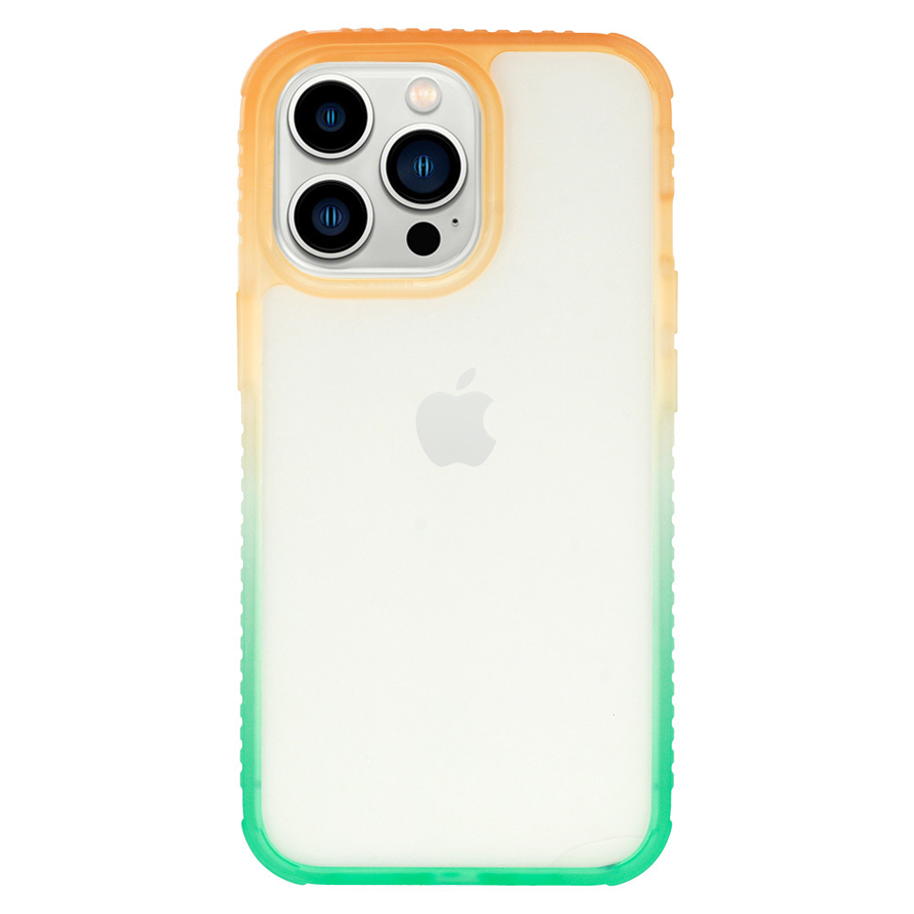 Pokrowiec etui silikonowe IDEAR Case Ombre W15 pomaraczowo-mitowe APPLE iPhone 14 Plus / 3