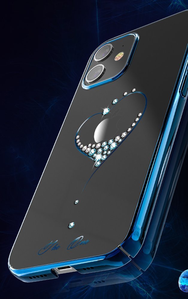 Pokrowiec etui silikonowe Kingxbar Wish Series z Krysztaami Swarovskiego czarne APPLE iPhone 12 Pro Max / 8