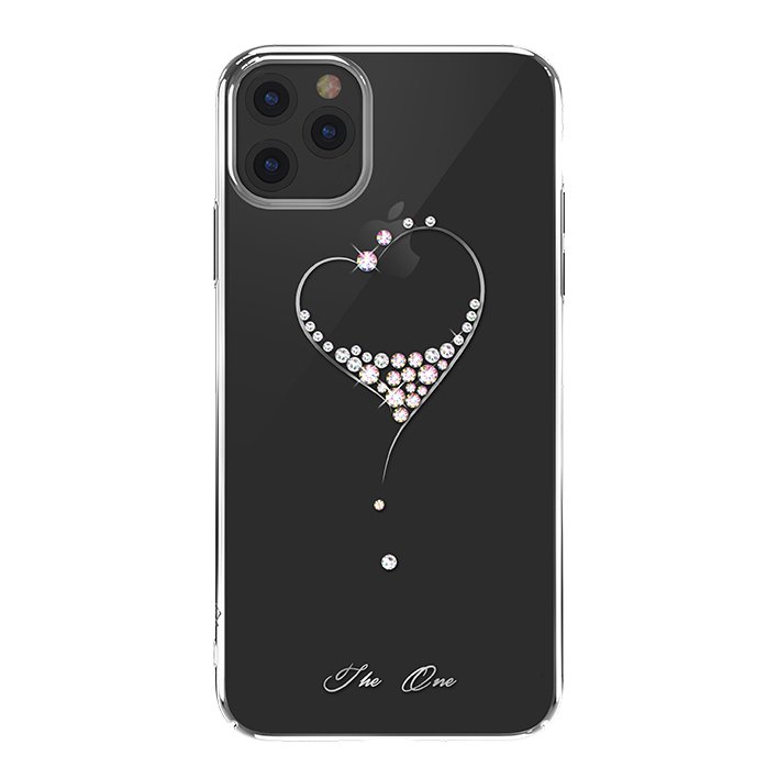 Pokrowiec etui silikonowe Kingxbar Wish Series z Krysztaami Swarovskiego srebrne APPLE iPhone 11 Pro